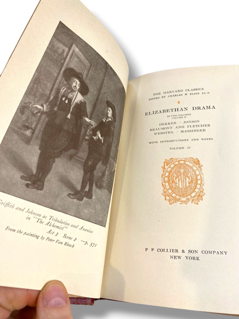 Harvard Classics 47 Elizabethan Drama 2 1910 Hardcover Book Collier & Son