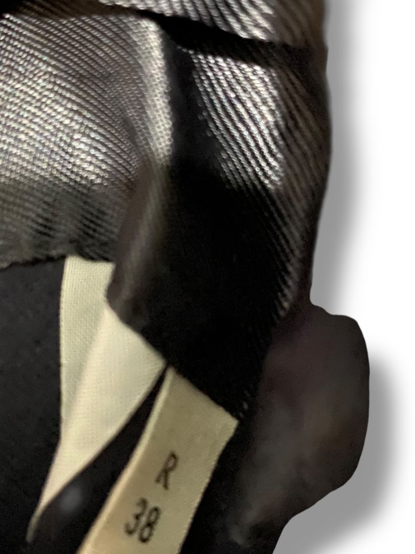 Size 38R Silver Cloud Mens Vintage Cashmere Blend Overcoat Black