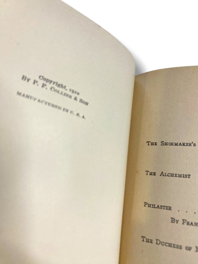 Harvard Classics 47 Elizabethan Drama 2 1910 Hardcover Book Collier & Son