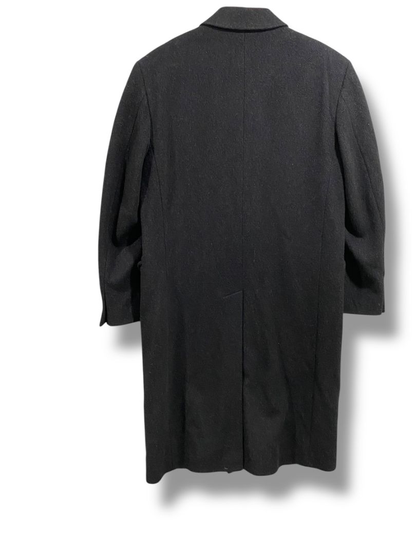 Size 38R Silver Cloud Mens Vintage Cashmere Blend Overcoat Black