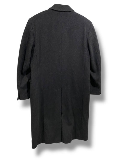 Size 38R Silver Cloud Mens Vintage Cashmere Blend Overcoat Black