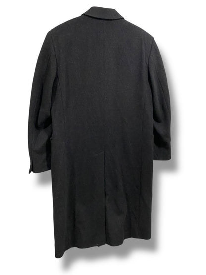 Size 38R Silver Cloud Mens Vintage Cashmere Blend Overcoat Black