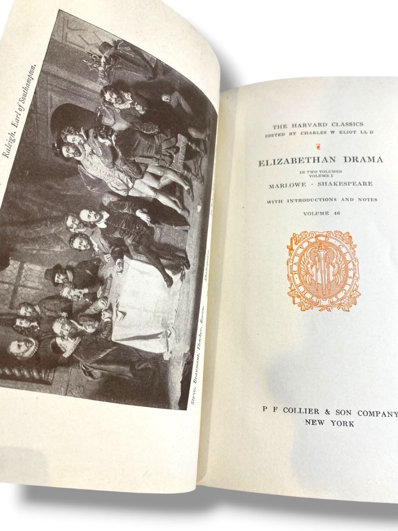 Harvard Classics 46 Elizabethan Drama 1 1910 Hardcover Book Collier & Son
