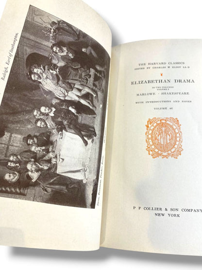 Harvard Classics 46 Elizabethan Drama 1 1910 Hardcover Book Collier & Son