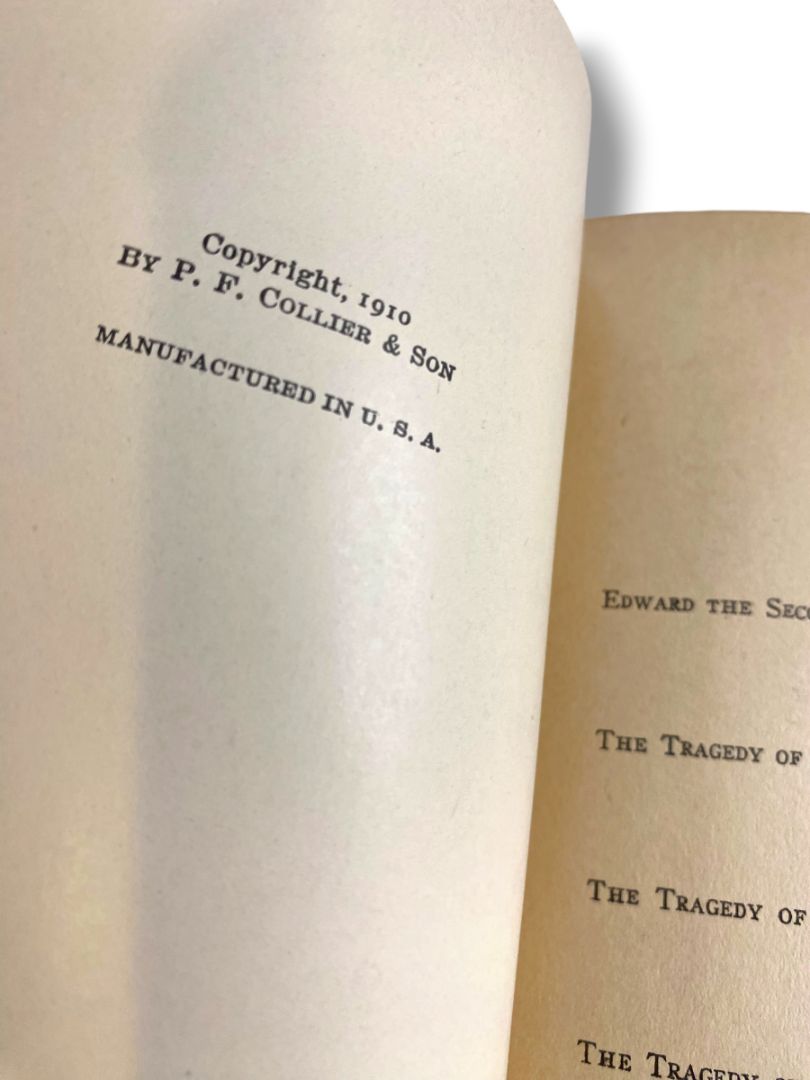 Harvard Classics 46 Elizabethan Drama 1 1910 Hardcover Book Collier & Son