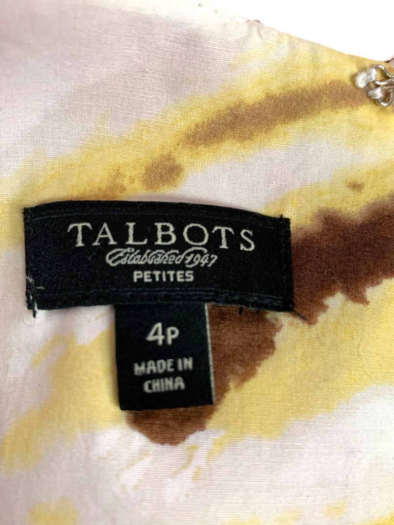 Size 4P Talbtots Petites Stretch A-Line Floral Sundress Sleeveless