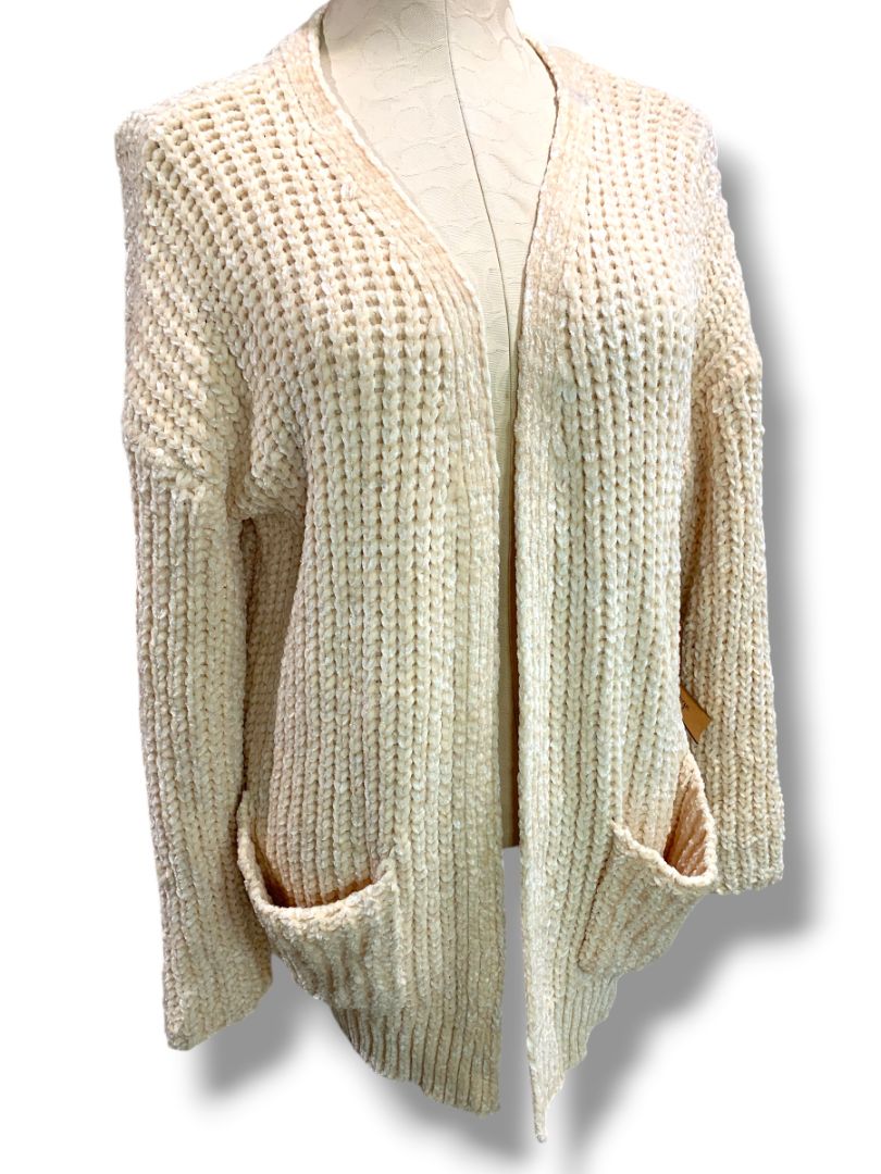 Medium The Nu Vintage Womens New Cardigan Sweater Soft Chenille