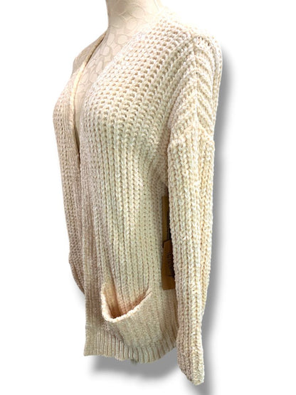 Medium The Nu Vintage Womens New Cardigan Sweater Soft Chenille
