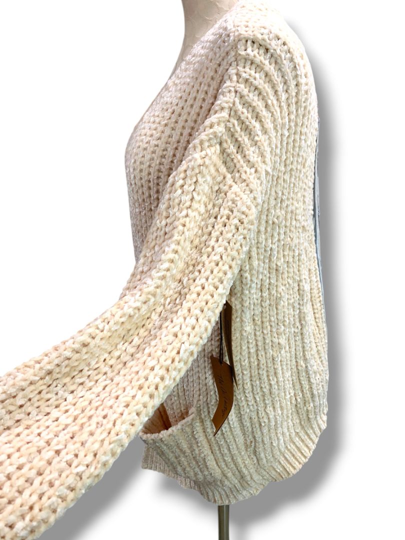 Medium The Nu Vintage Womens New Cardigan Sweater Soft Chenille