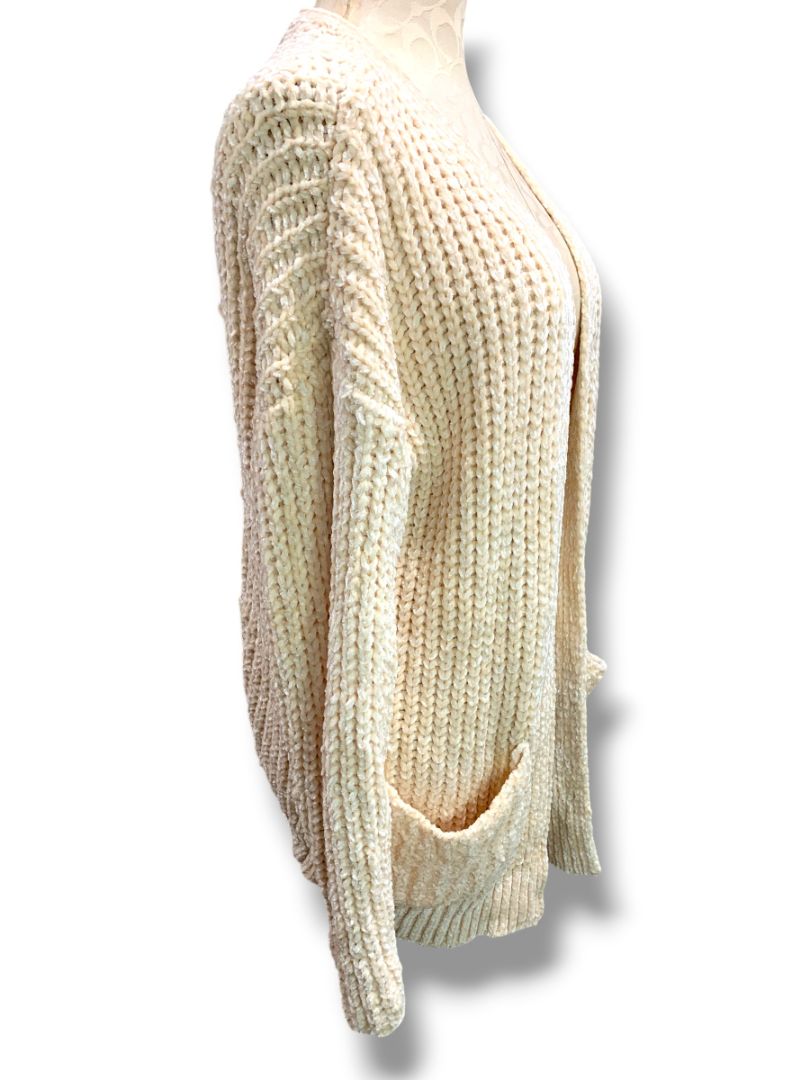 Medium The Nu Vintage Womens New Cardigan Sweater Soft Chenille