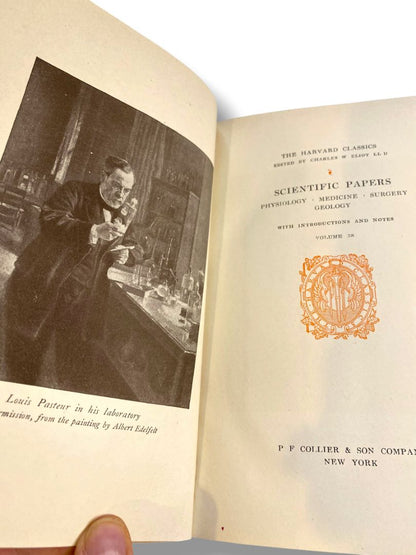 Harvard Classics 38 Harvey Jenner Lister Pasteur 1910 Hardcover Book Collier & Son