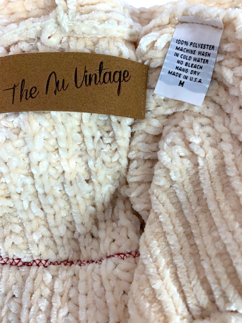 Medium The Nu Vintage Womens New Cardigan Sweater Soft Chenille