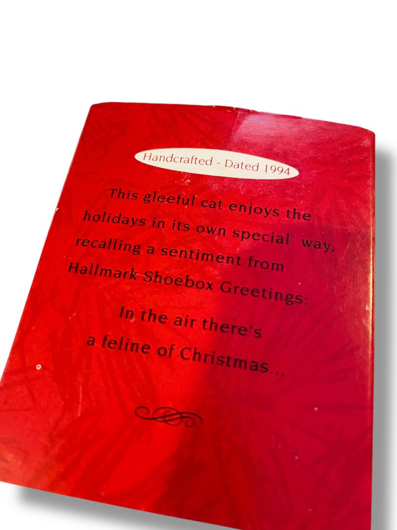 Hallmark Keepsake Oranament 1994 Stringer A Feline of Christmas