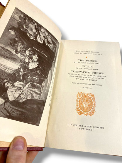 Harvard Classics 36 Machiavelli More Luther 1910 Hardcover Book Collier & Son