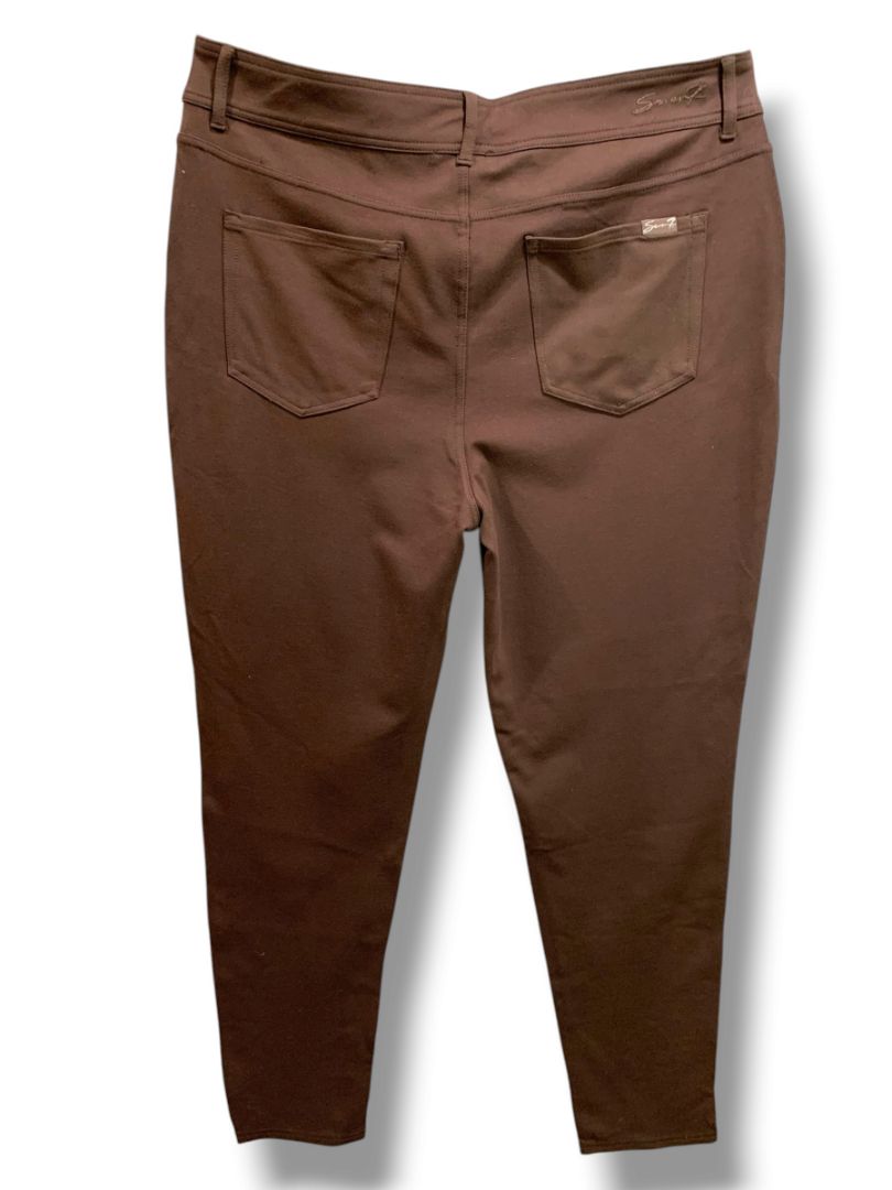 Size 18 Seven 7 Womens New Brown Ponte Knit Skinny Pants