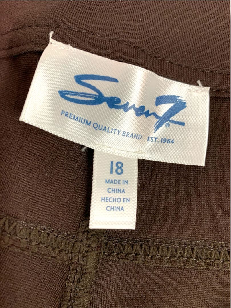 Size 18 Seven 7 Womens New Brown Ponte Knit Skinny Pants