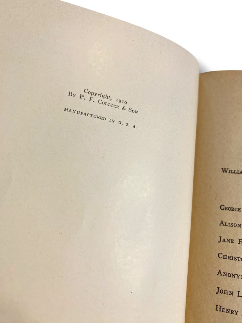 Harvard Classics 41 English Poetry 2 1910 Hardcover Book Collier & Son