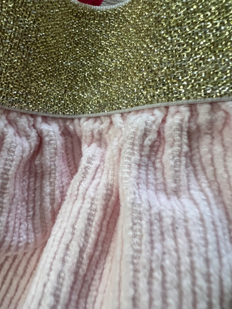 Small (4) Isaac Mizrahi Pink Gold Band Corduroy Skirt