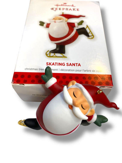 2013 Hallmark Keepsake Skating Santa Ornament Christmas AD800