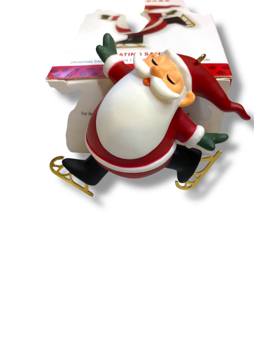 2013 Hallmark Keepsake Skating Santa Ornament Christmas AD800