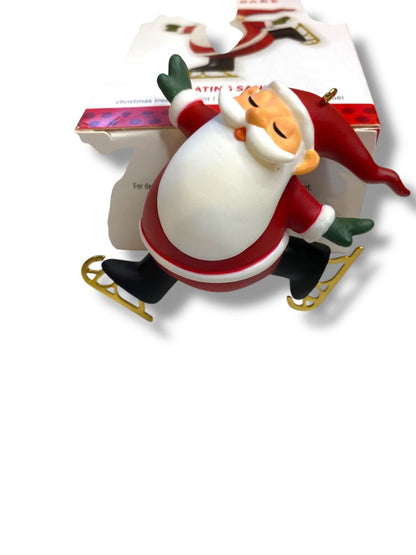 2013 Hallmark Keepsake Skating Santa Ornament Christmas AD800