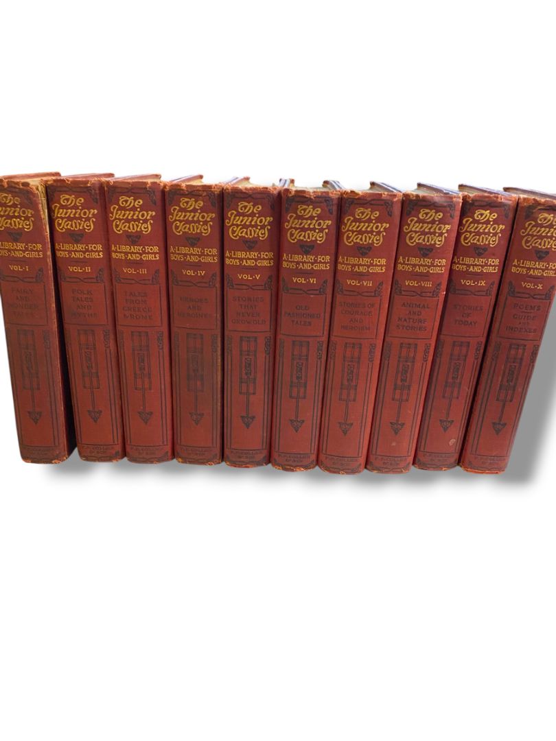 The Junior Classics A Library for Boys and Girls Lot of 10 Volumes 1918 Collier
