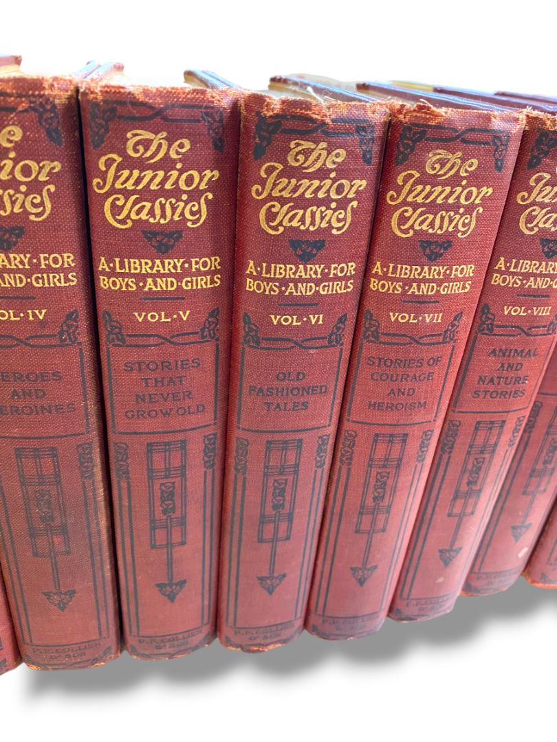 The Junior Classics A Library for Boys and Girls Lot of 10 Volumes 1918 Collier