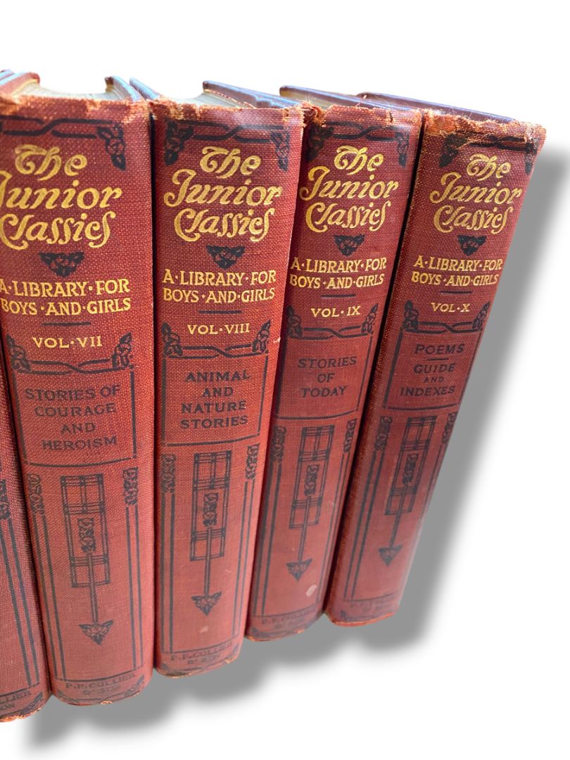 The Junior Classics A Library for Boys and Girls Lot of 10 Volumes 1918 Collier