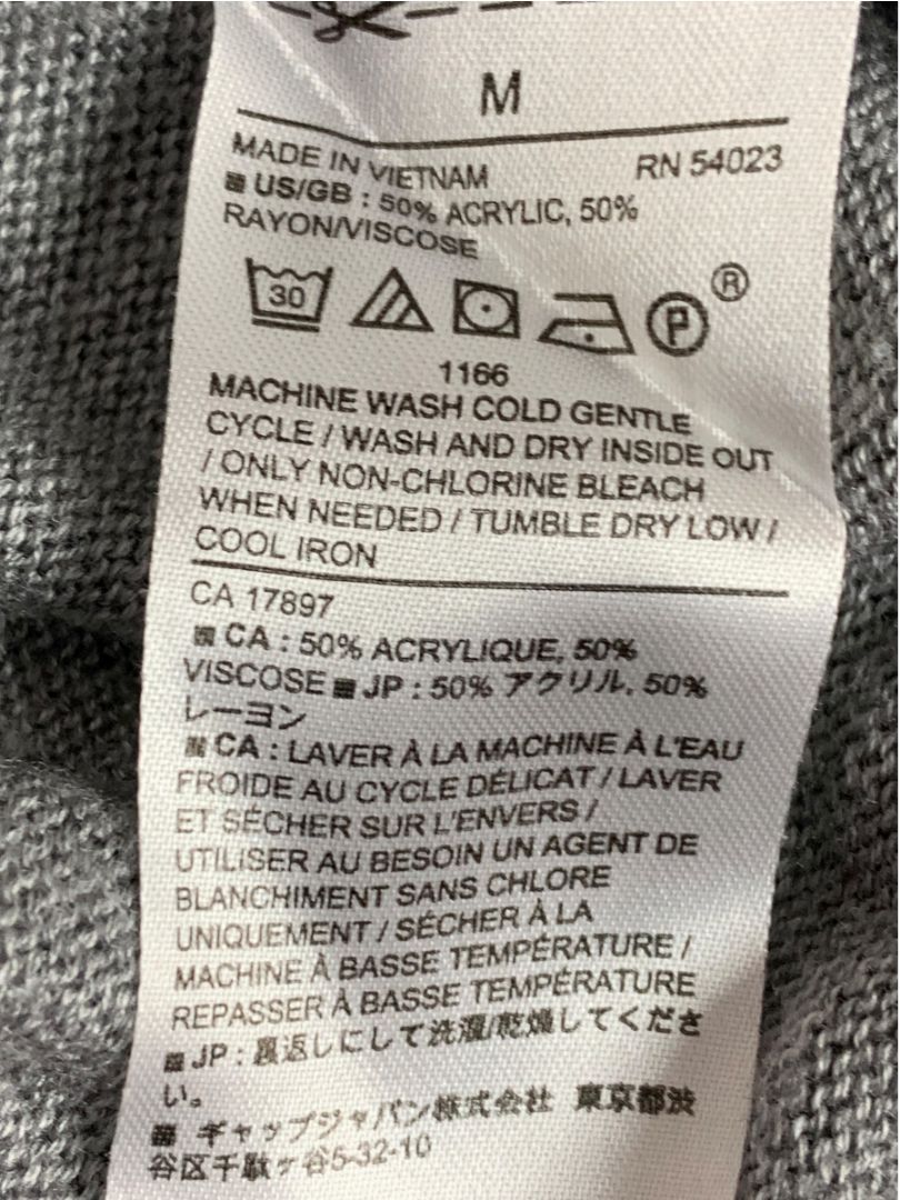 Medium Banana Republic Mens Gray Pullover V-Neck Sweater Lightweight