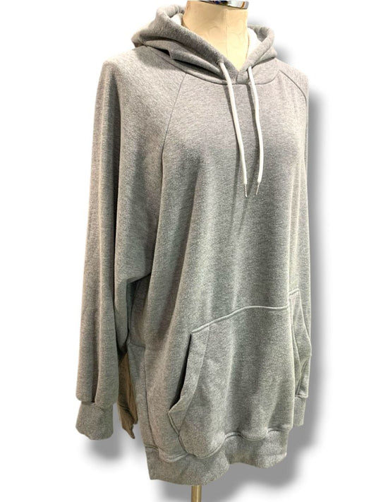 Size 2XL The Warmy Womens Gray Fleece Lined Pullover Hoodie Sweatshirt Oversize