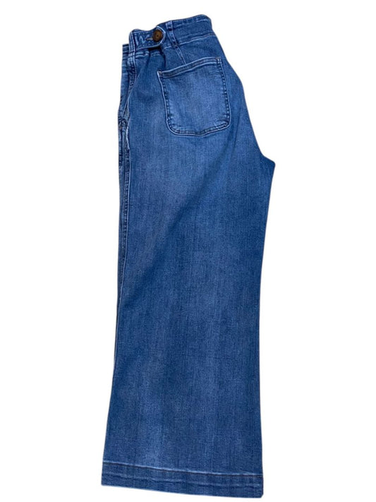 Size 8P Artemis Blue Petite High Rise Wide Leg Womens Jeans