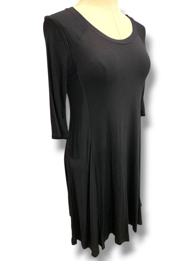 Small Lush Black Tshirt Dress 3/4 Sleeve Soft