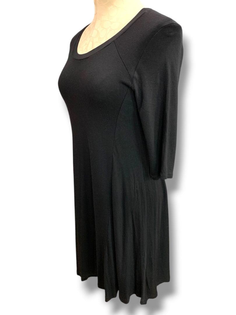 Small Lush Black Tshirt Dress 3/4 Sleeve Soft