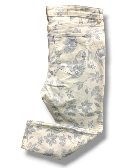 Size 16 Gap Womens Legging Skimmer Stretch Jeans White Gray Floral