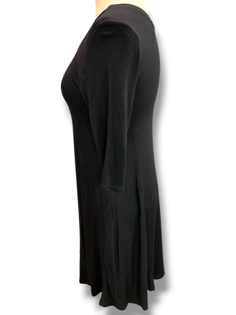 Small Lush Black Tshirt Dress 3/4 Sleeve Soft