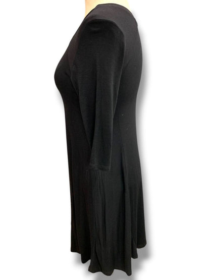 Small Lush Black Tshirt Dress 3/4 Sleeve Soft