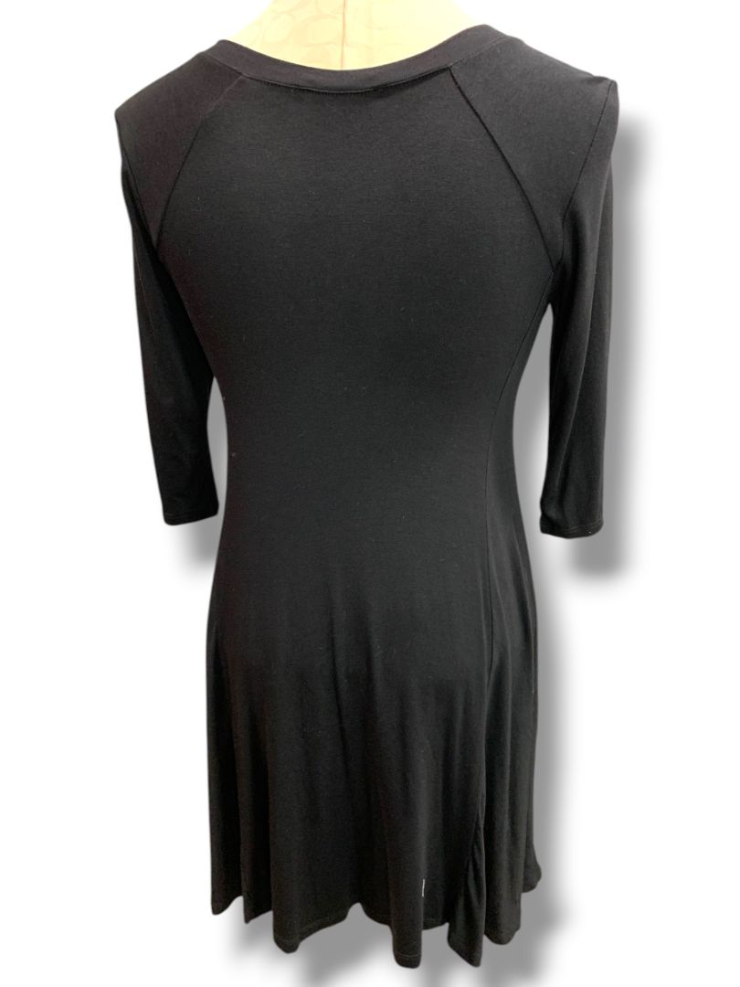 Small Lush Black Tshirt Dress 3/4 Sleeve Soft