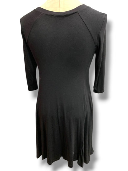 Small Lush Black Tshirt Dress 3/4 Sleeve Soft