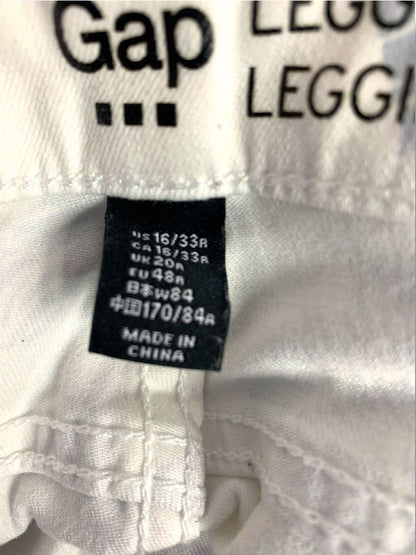 Size 16 Gap Womens Legging Skimmer Stretch Jeans White Gray Floral