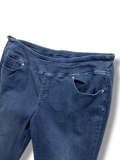 Size 22WP Belle by Kim Gravel Womens Pull On Jeans Petite Stretch Denim