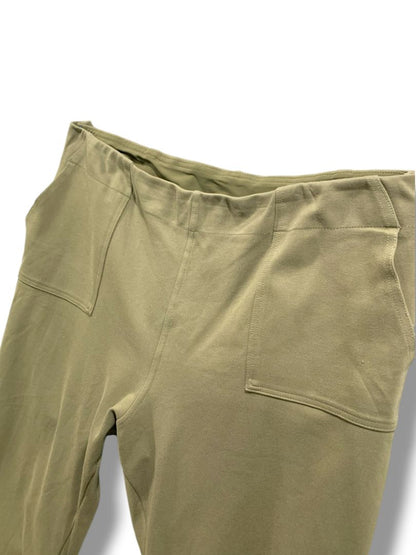 Size 22WP Belle by Kim Gravel Olive Green Pull On Ponte Knit Crop Pants Womens Petite