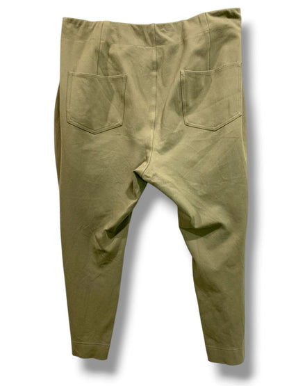 Size 22WP Belle by Kim Gravel Olive Green Pull On Ponte Knit Crop Pants Womens Petite