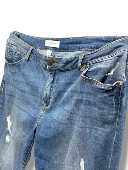 Size 18 Lane Bryant Womens Distressed Raw Hem Jeans Stretch Denim