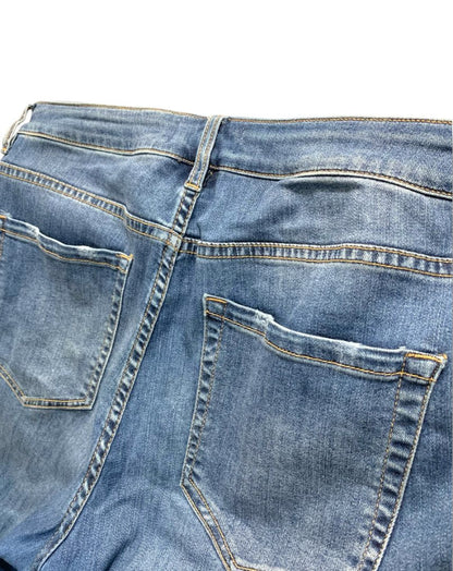 Size 18 Lane Bryant Womens Distressed Raw Hem Jeans Stretch Denim