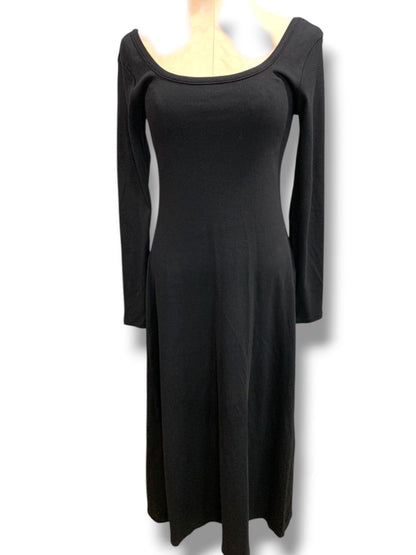 Medium Old Navy Long Ribbed Knit Fitted Scoop Neck Dress
