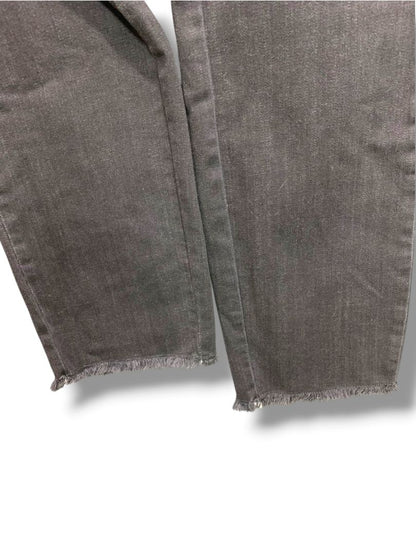 Size 18W Belle by Kim Gravel Womens Black Pull on Jeans Stretch Denim Raw Hem