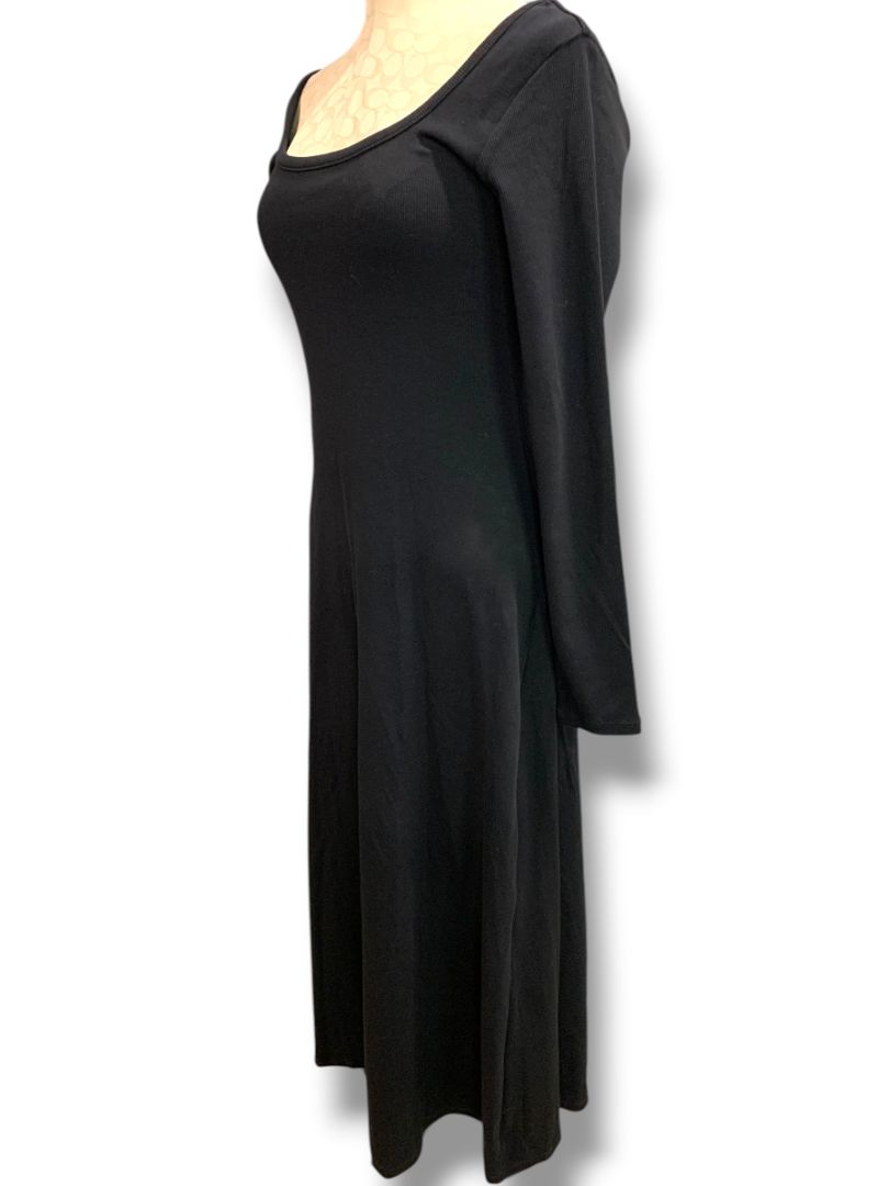 Medium Old Navy Long Ribbed Knit Fitted Scoop Neck Dress