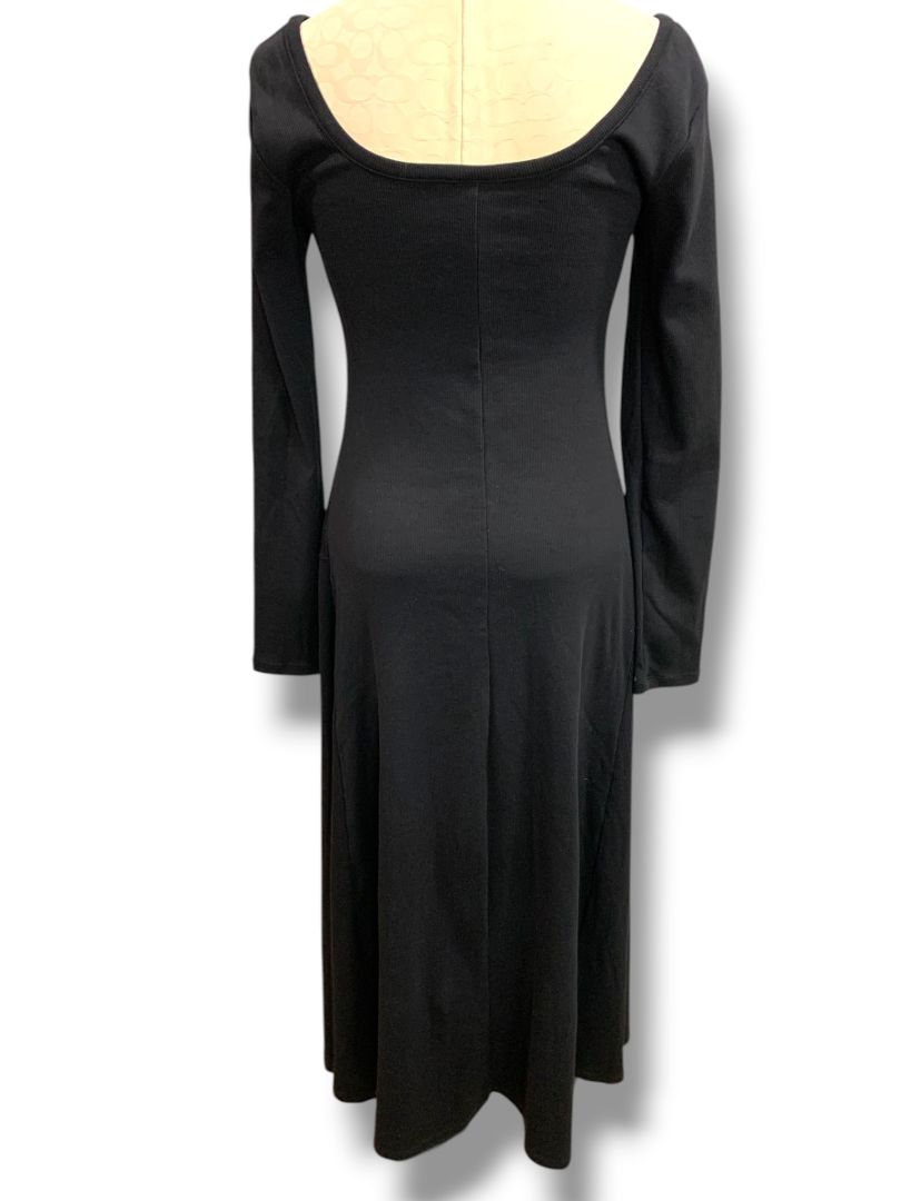 Medium Old Navy Long Ribbed Knit Fitted Scoop Neck Dress