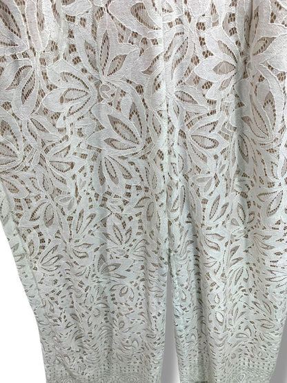Medium Lulus New Ivory Lace Jumpsuit Sleeveless Womens