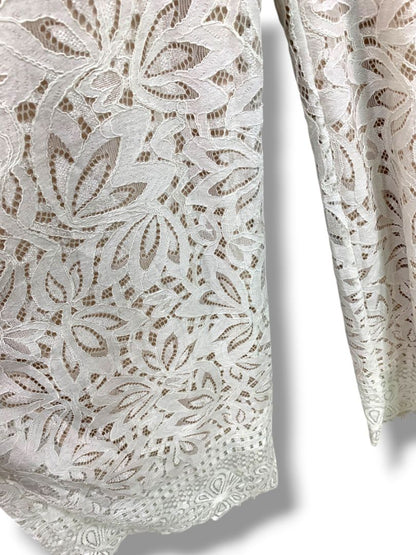 Medium Lulus New Ivory Lace Jumpsuit Sleeveless Womens